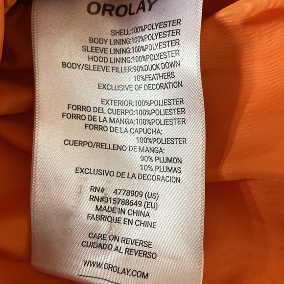 Orolay winter coat jacket sz L - Picture 6 of 9